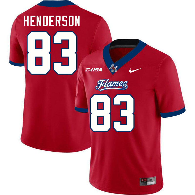 Liberty Flames #83 Austin Henderson College Football Jerseys Stitched-Red